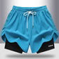 2-in-1 sneldrogende hardloopshorts voor heren en dames