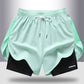 2-in-1 sneldrogende hardloopshorts voor heren en dames