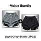 2-in-1 sneldrogende hardloopshorts voor heren en dames