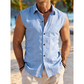 👕 50 % korting – Licht mouwloos overhemd – relaxte pasvorm, ademend en veelzijdig te combineren – ideaal voor je vrije tijd en vakantie