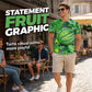 Grappig T-shirt met watermeloenpatroon en ronde hal