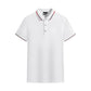 Heren T-shirt met contrasterende kraag en bedrukte revers