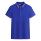 Heren T-shirt met contrasterende kraag en bedrukte revers