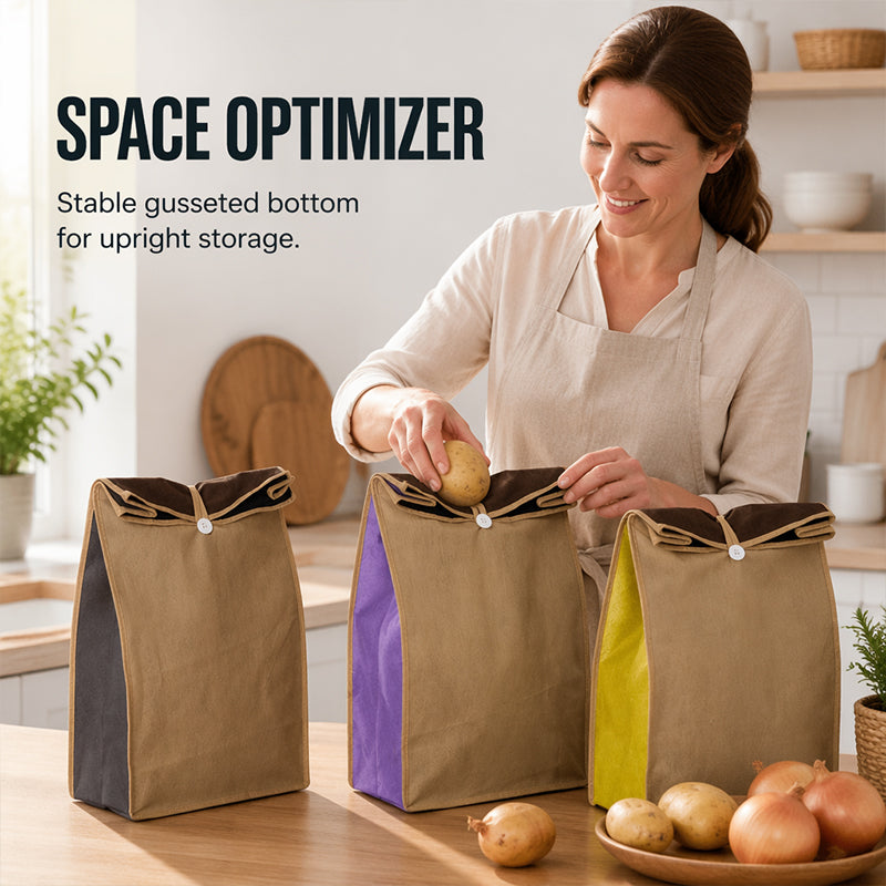 Ademend bewaartas voor aardappelen en uien – productafbeelding