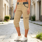 Cargo-capribroek met hoge taille voor dames