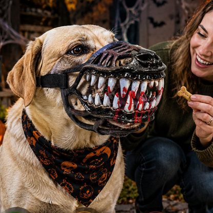 Realistische grappige muilkorf voor huisdieren voor Hallowee