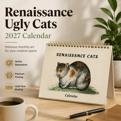 🐈 Renaissancekatten kalender 2027 – Elke maand een nieuw meesterwerk