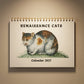 🐈 Renaissancekatten kalender 2027 – Elke maand een nieuw meesterwerk