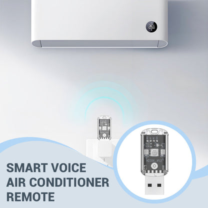 Slimme USB-afstandsbediening voor airconditioning met spraakbesturing en 7-kleurig nachtlampj