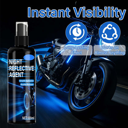 Multifunctionele reflecterende spray voor ’s nacht