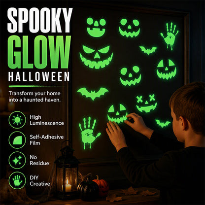 Halloween-stickers die in het donker oplichte