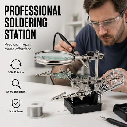 Verstelbaar Helping Hands-soldeerstatio