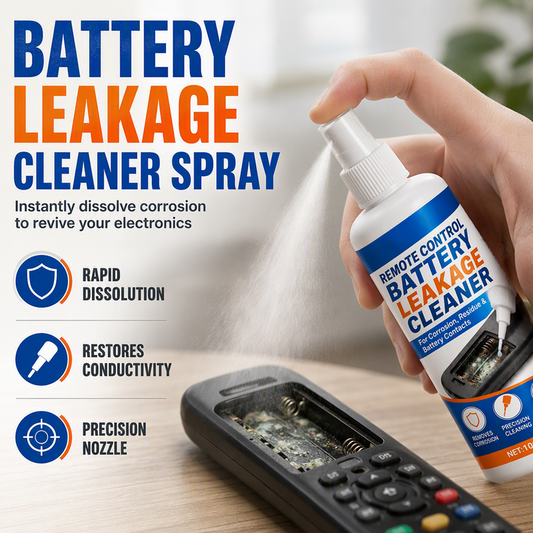 🔋 Reinigingsspray tegen batterijlekkage voor aangetaste contactpunten van afstandsbedieningen