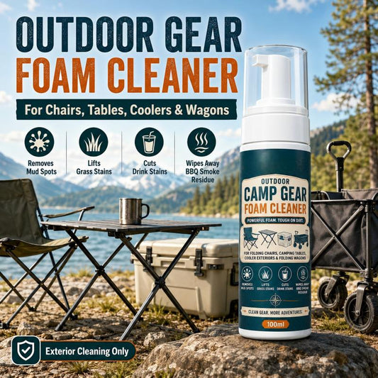 Outdoor Camp Gear schuimreiniger met schoonmaakdoekj