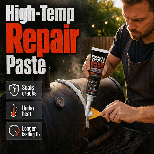 Reparatiepasta voor barbecues en rookovens die bestand is tegen hoge temperaturen, 60 ml, hittebestendige afdichtingspasta met schrape