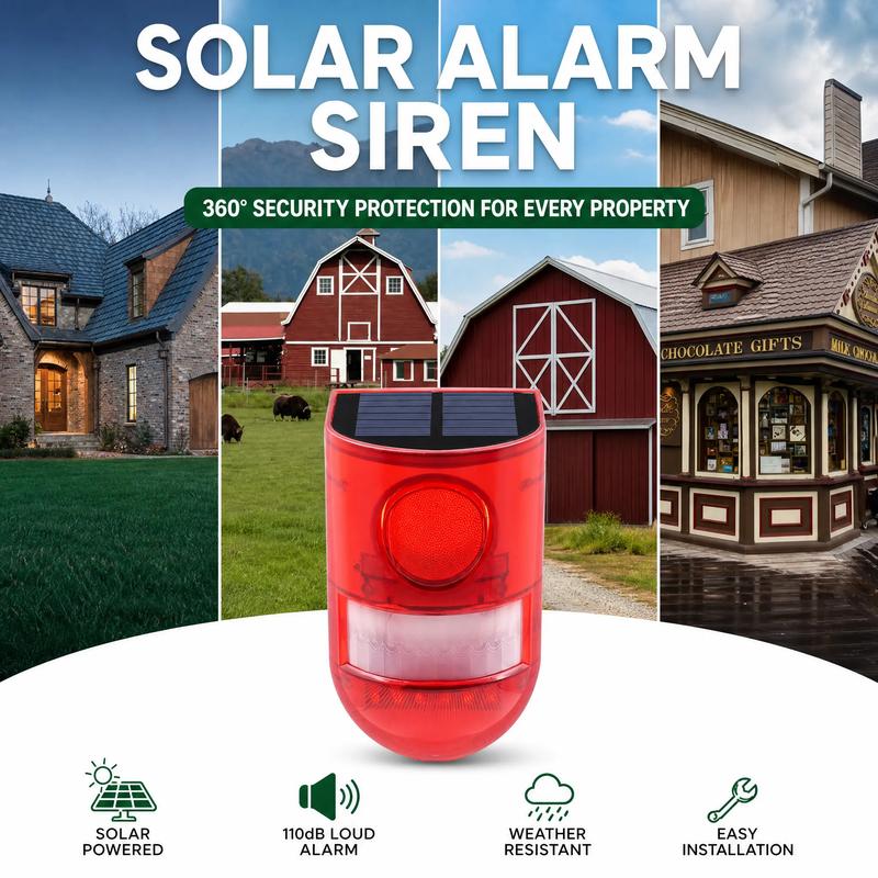 Zonnegevoed Bewegingsalarm met Flitslicht – productafbeelding