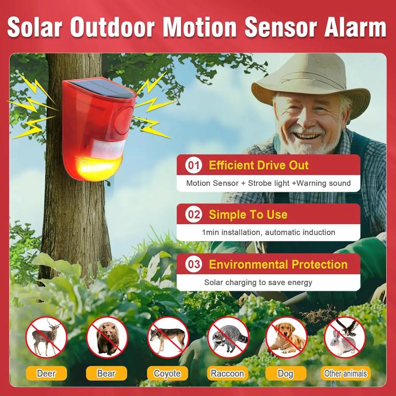 Zonnegevoed Bewegingsalarm met Flitslicht – productafbeelding
