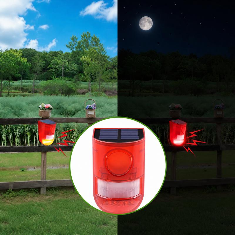 Zonnegevoed Bewegingsalarm met Flitslicht – productafbeelding