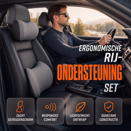 Premium nekkussen en lendensteunkussen voor auto's