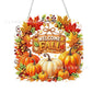 🎃Halloween-uitverkoop🍂 Pompoenkrans met ruitpatroon om op te hangen – Complete doe-het-zelfset