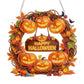 🎃Halloween-uitverkoop🍂 Pompoenkrans met ruitpatroon om op te hangen – Complete doe-het-zelfset