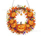 🎃Halloween-uitverkoop🍂 Pompoenkrans met ruitpatroon om op te hangen – Complete doe-het-zelfset