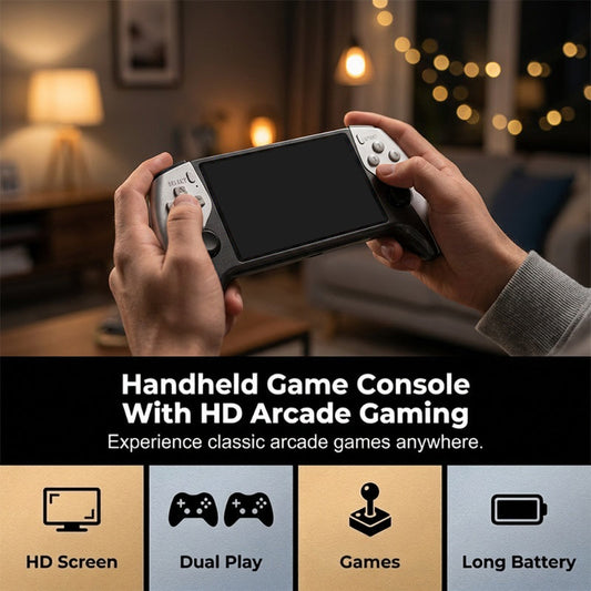 🎮🕹️ 50% KORTING! Draagbare spelconsole – Spelmodus voor twee spelers, ergonomische handgreep. 5″ HD-scherm, lange batterijduur. Retroplezier, waar u ook bent! ✨