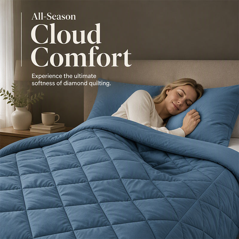 Gewatteerde Dekbedset met Kussenslopen – productafbeelding