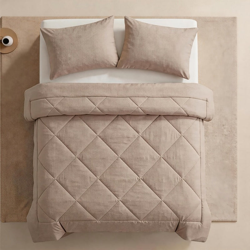 Gewatteerde Dekbedset met Kussenslopen – productafbeelding