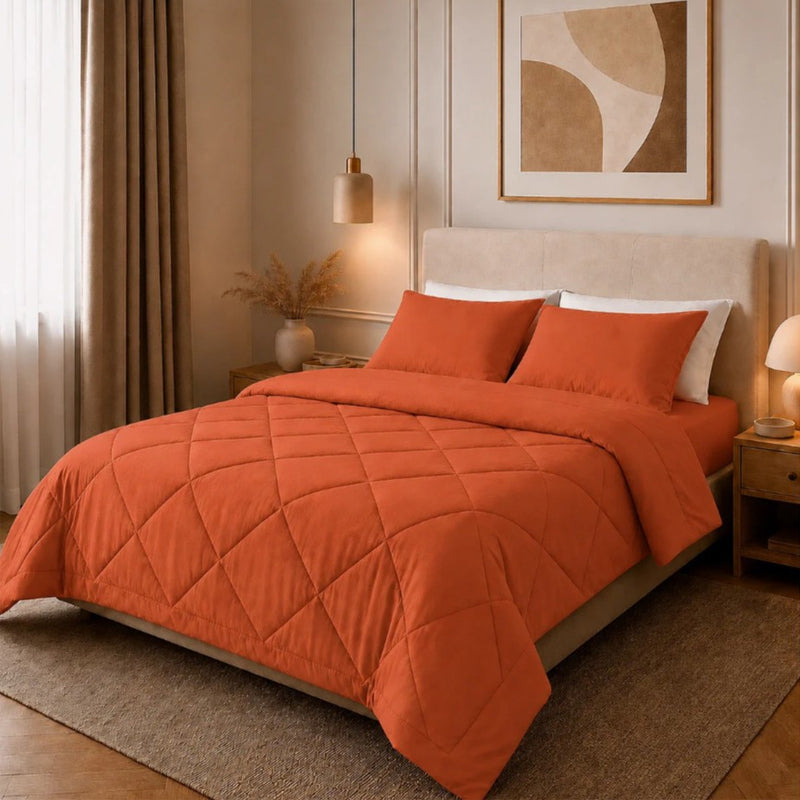 Gewatteerde Dekbedset met Kussenslopen – productafbeelding