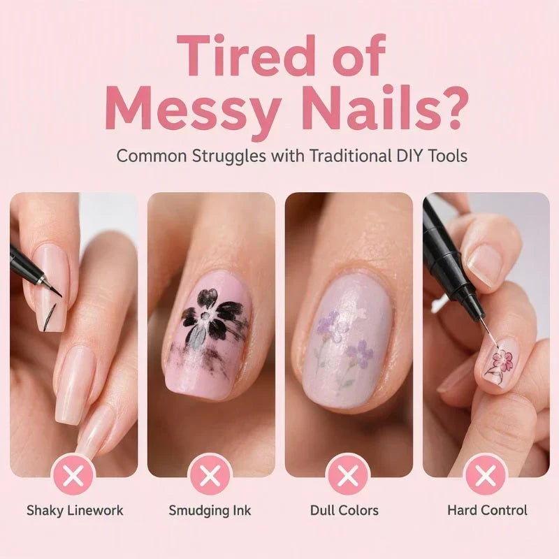 Dubbelzijdige nail-artpennen – productafbeelding