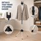Inklapbare kledingstomerstandaard met verstelbare hanger