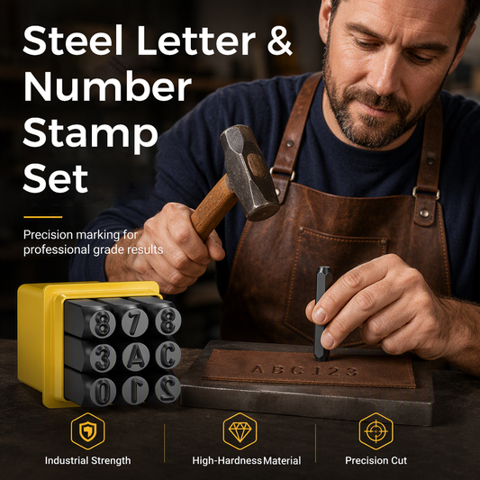 🔨 Stalen slagstempelset voor letters en cijfers