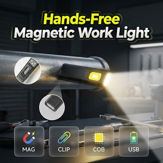 Magnetische werklamp met clip – productafbeelding