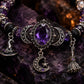 🔮 Paarse Halloween-armband met heksenbedeltjes