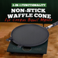 🔥 Antiaanbakpan voor twee doeleinden – Perfect voor pannenkoeken, biefstukken en wafelkegels! 🥞🥩🍦