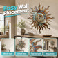Wanddecoratie met metalen zonnesilhoue