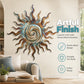 Wanddecoratie met metalen zonnesilhoue
