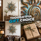 Wanddecoratie met metalen zonnesilhoue