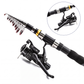 🎣 50% KORTING NU! 🧳 Complete visuitrusting – telescopisch, reisvriendelijk & praktische tas – perfect voor kamperen en wandelen 🌲