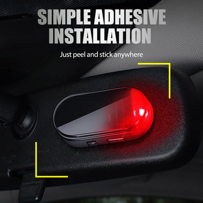 😱🚨 Stop met piekeren of je auto vannacht veilig is! Dit realistische anti-diefstal LED-licht op zonne-energie simuleert een actief alarmsysteem en jaagt dieven weg – automatisch aan in het donker.