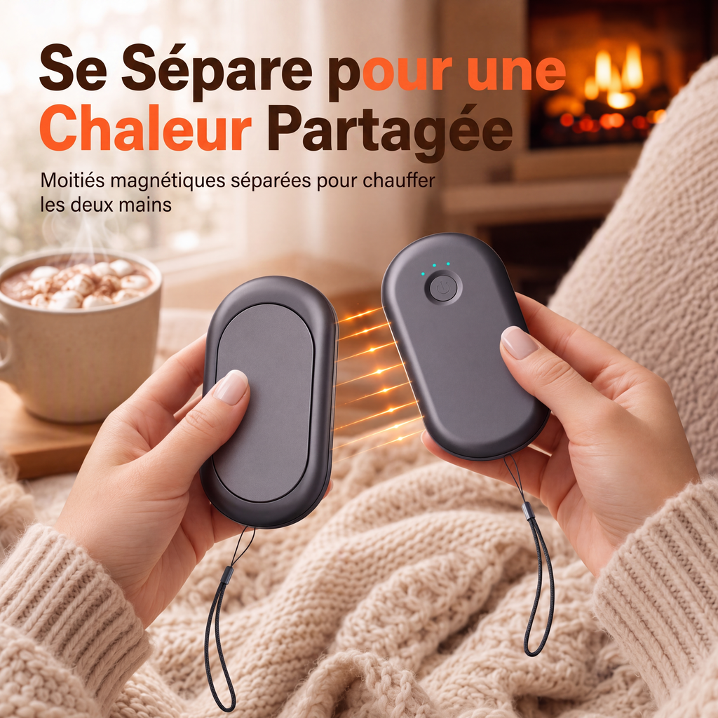 Magnetisch Deelbare Oplaadbare Handwarmer – productafbeelding