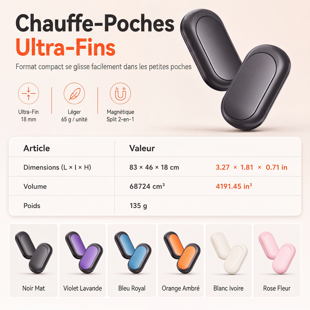Magnetisch Deelbare Oplaadbare Handwarmer – productafbeelding