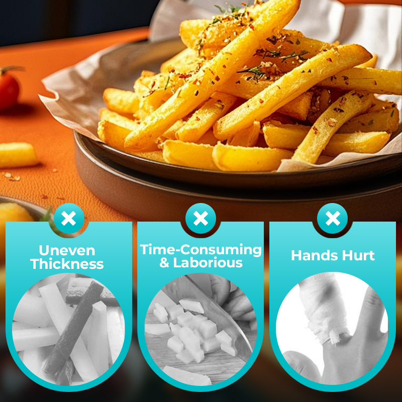 4-in-1 frietsnijder met opvangbak – afbeelding 4