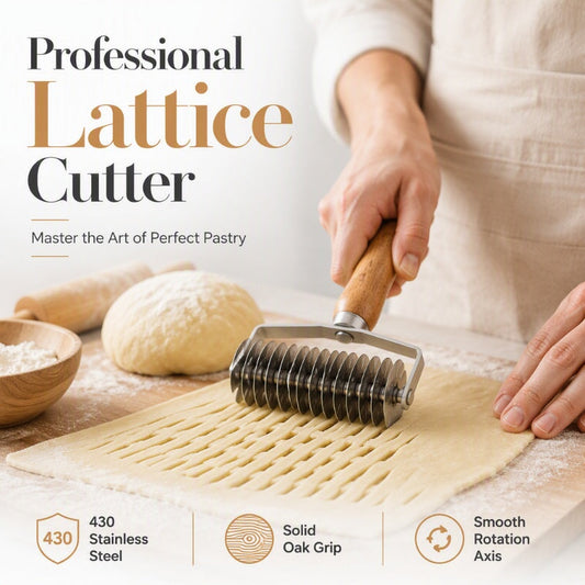 🥧 Tijdelijk 50% Korting · Decoratieve Deegrooster Roller — In Één Rol een Perfect Raster voor Taart & Gebak · Eenvoudig & Herbruikbaar