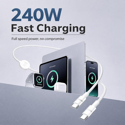 Magnetische oplaadkabel voor smartwatch en USB-C-apparaten – productafbeelding