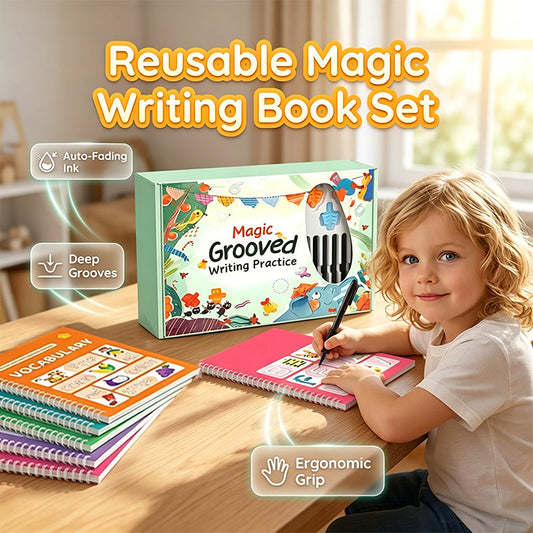 Herbruikbare schrijfoefenboekenset voor kinderen – productafbeelding