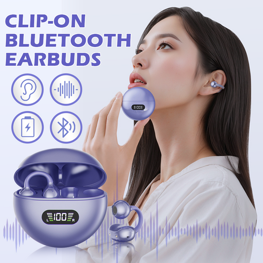 🎧👂 50% KORTING! Open-ear clip-on Bluetooth-oordopjes – de hele dag comfortabel, meeslepend geluid, geluidsbeheersing, batterijduur van 8-10 uur, aanraakbediening. Geen pijn aan de oren! 🔋