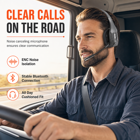 Draadloze Bluetooth-headset met ENC-microfoon – productafbeelding