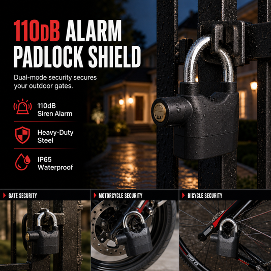 Hangslot met trillingsalarm – productafbeelding